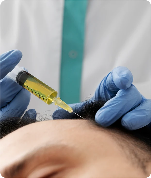 low-angle-man-getting-prp-treatment