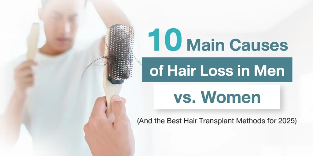 10 Main Causes of Hair Loss in Men vs. Women